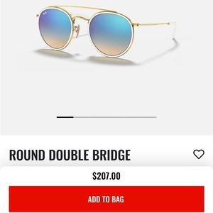 RAYBAN ROUND DOUBLE BRIDGE SUNGLASSES